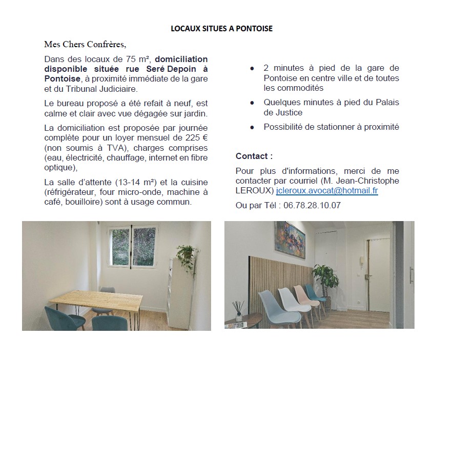Location de bureaux à Pontoise