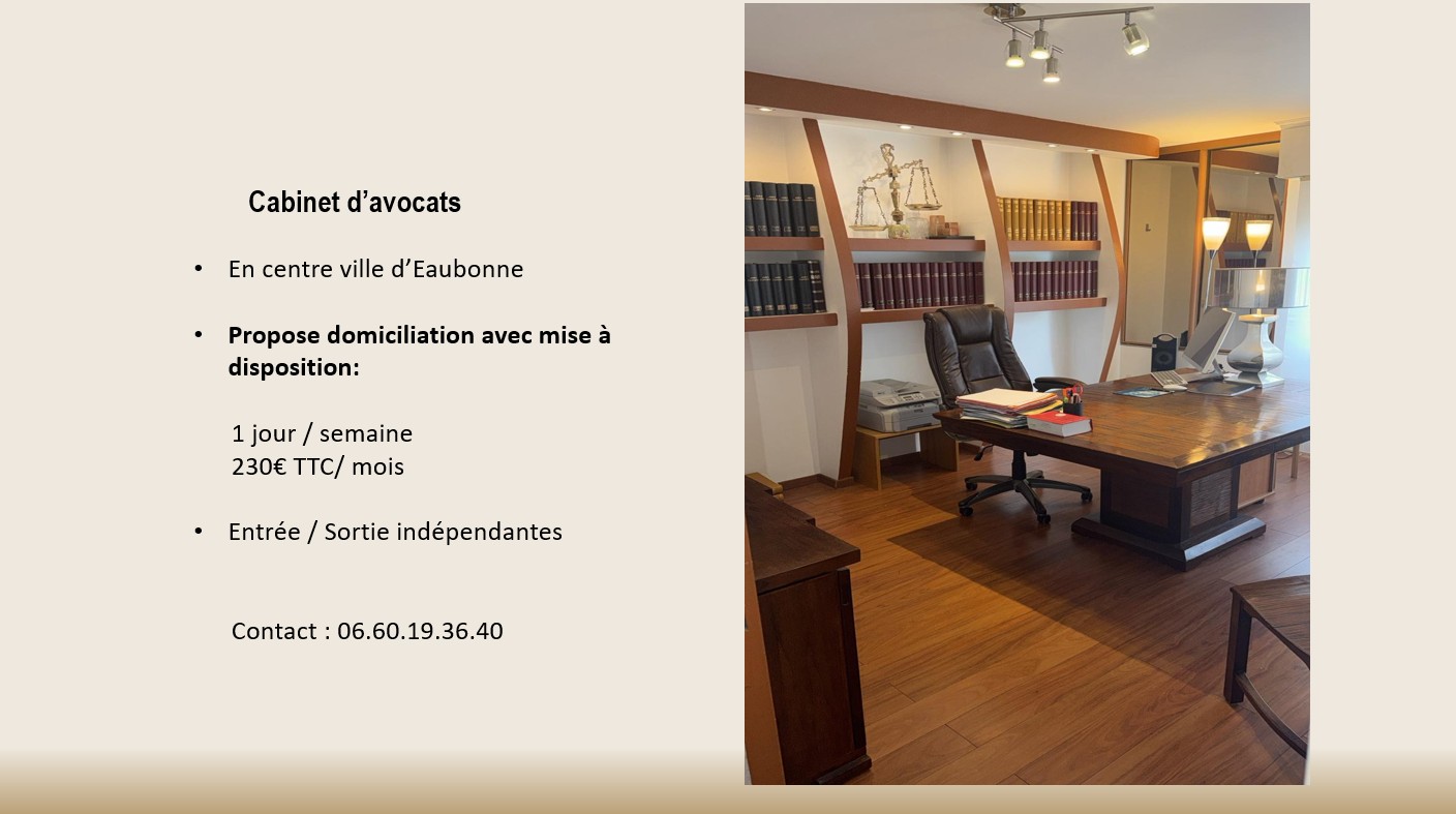 Location de bureau (centre ville d’Eaubonne)